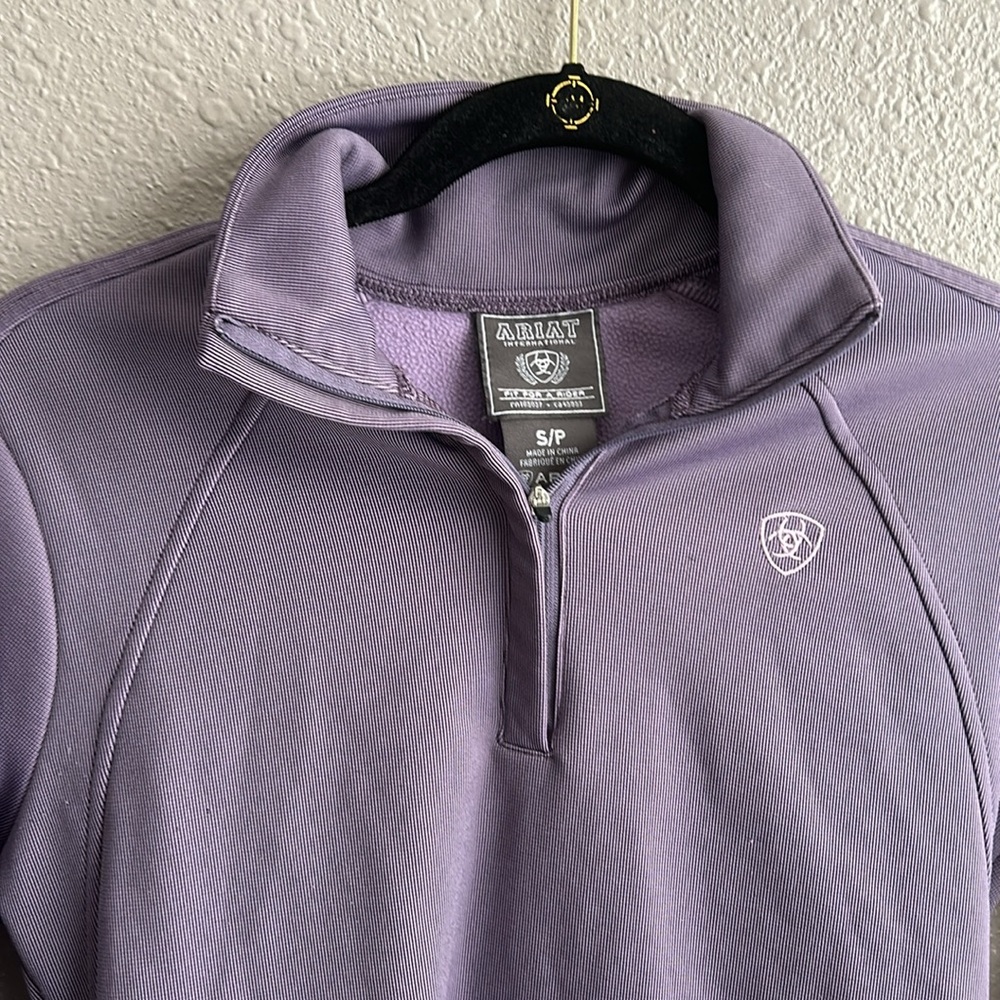 Ariat Purple Quarter-Zip Sweatshirt - Picture 5 of 12